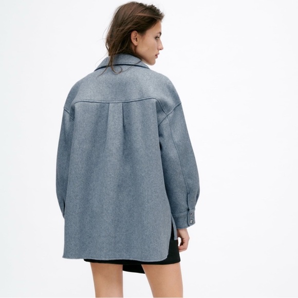 Zara Buttoned Up Soft Overshirt - Picture 3 of 6